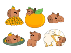 Capybara Pin Set