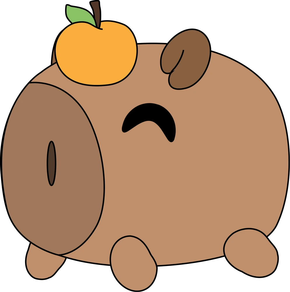 Capybara Yuzu Stickie (6in) 1 Capybara Yuzu Stickie (6in)