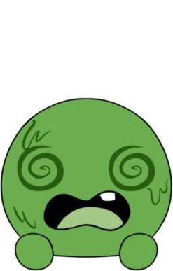 Confused Slimecicle Stickie (6in)