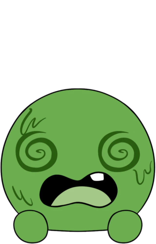 Confused Slimecicle Stickie (6in) 1 Confused Slimecicle Stickie (6in)