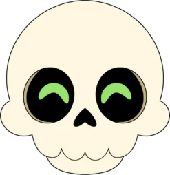 Halloween Skull Stickie (6in)