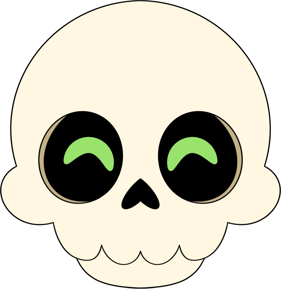 Halloween Skull Stickie (6in) 1 Halloween Skull Stickie (6in)